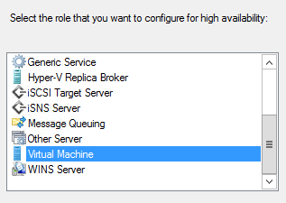 Select Virtual Machine